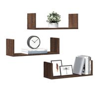 Berkfield Wall Shelves 3 Pcs Brown Oak 58X18X18 Cm Engineered Wood