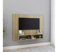 Berkfield Wall Tv Cabinet Sonoma Oak 120X23.5X90 Cm Engineered Wood