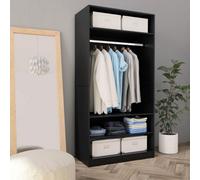 Berkfield Wardrobe Black 100X50X200 Cm Engineered Wood