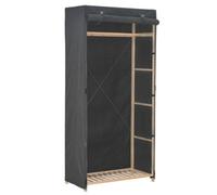 Berkfield Wardrobe Grey 79X40X170 Cm Fabric