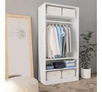 Berkfield Wardrobe White 100X50X200 Cm Engineered Wood