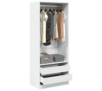 Berkfield Wardrobe White 80X50X200 Cm Engineered Wood