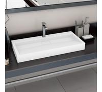 Berkfield Wash Basin 100X46X11 Cm Mineral Cast/marble Cast White