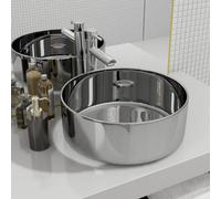 Berkfield Wash Basin 40X15 Cm Ceramic Silver