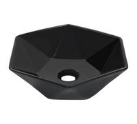 Berkfield Wash Basin 41X36.5X12 Cm Ceramic Black