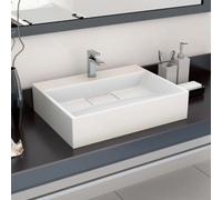 Berkfield Wash Basin 50X38X13 Cm Mineral Cast/marble Cast White