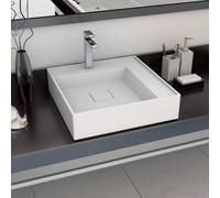 Berkfield Wash Basin 50X50X12.3 Cm Mineral Cast/marble Cast White