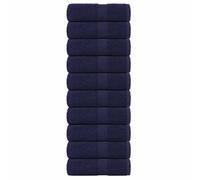Berkfield Wash Towels 10 Pcs Frogn Navy Blue 30X30 Cm 100% Cotton