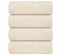 Berkfield Wash Towels 4 Pcs Frogn Cream 30X30 Cm 100% Cotton