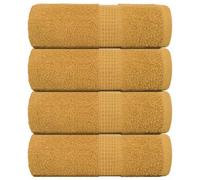 Berkfield Wash Towels 4 Pcs Frogn Gold 30X30 Cm 100% Cotton