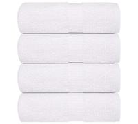 Berkfield Wash Towels 4 Pcs Frogn White 30X30 Cm 100% Cotton