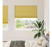 Berkfield Window Blinds & Shades With Curtains Manual Yellow Bamboo