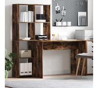 Berkfield With Shelf Smoked Oak 138.5 X 55 X 143 Cm Engineered Wood