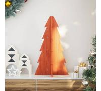 Berkfield Wooden Christmas Tree For Decoration Wax Brown 69.5 Cm Solid Wood Pine