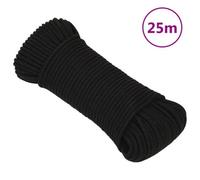 Berkfield Work Rope Black 5 mm 25 M Polyester