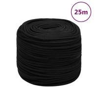 Berkfield Work Rope Black 8 mm 25 M Polyester