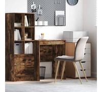 Berkfield Writing Desk Smoked Oak Engineered Wood 60 X 50 X 76 Cm