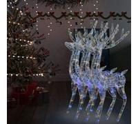 Berkfield Xxl Acrylic Christmas Reindeers 250 Led 3 Pcs 180 Cm Multicolour