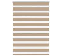 Berkfield Zebra Blind Sand Brown 110X100 Cm Fabric Width 105.9 Cm Polyester