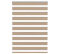 Berkfield Zebra Blind Sand Brown 115X100 Cm Fabric Width 110.9 Cm Polyester