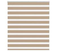 Berkfield Zebra Blind Sand Brown 130X100 Cm Fabric Width 125.9 Cm Polyester