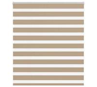 Berkfield Zebra Blind Sand Brown 130X150 Cm Fabric Width 125.9 Cm Polyester