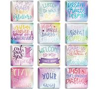 Berkin Arts 12pcs Cute Square Crystal Glass Strong Magnetic Refrigerator Magnet Fridge Sticker Context Art Decora Inspired Illustrations Etsy Stickers Planner Stickers