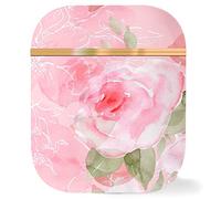 Berkin Arts Compatible with AirPods 1st Generation Case, AirPods 2nd Generation Case Ultra Slim Protetive Cover with Keychain Cloisonnism Neon Floral Pattern