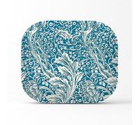 Berkin Arts Compatible with AirPods 3rd Generation Case Ultra Slim Hard Cover with Keychain Damask pattern(Arcadia Blue Floral by William Morris)
