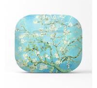 Berkin Arts Compatible with AirPods Pro 1st Generation Case Ultra Slim Hard Cover with Keychain Cloisonnism Teal Fashion (Almond Blossom by Vincent van Gogh)