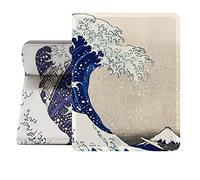 Berkin Arts Compatible with iPad 7/8/9th Generation Case/iPad Air 3rd Generation (10.5 Inch) Case 2019/2020/2021 Folio Case Premium Leather Cover Ukiyo-e Japanese Style (The Great Wave by Hokusai)