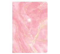 Berkin Arts Compatible with iPad Air 4/iPad Air 5/ iPad Air 6 Case - Pink Marble with Gold Accents, Slim and Protective Cover