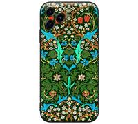 Berkin Arts Compatible with iPhone 11 Pro Case Silicone Cover with Screen Protector Decorative Art Nouveau Pattern (Blackthorn by William Morris)