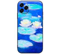 Berkin Arts Compatible with iPhone 11 Pro Case Silicone Cover with Screen Protector Impressionism Colorful Impasto Brush (Water Lilies by Claude Monet)