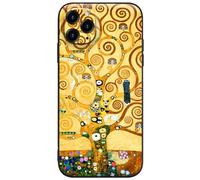 Berkin Arts Compatible with iPhone 11 Pro Max Case Silicone Cover with Screen Protector Khaki Aesthetic Fancy Blooming (Tree of Life by Gustav Klimt)
