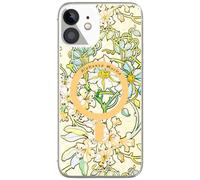 Berkin Arts Compatible with iPhone 12 Case/iPhone 12 Pro Case Clear Transparent Cover [Compatible with Magsafe], Art Nouveau Floral Flower(Clematis by Alphonse Mucha)
