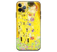 Berkin Arts Compatible with iPhone 12 Pro Case Silicone Cover with Screen Protector Yellow Lightweight Blooming (Kiss by Gustav Klimt)