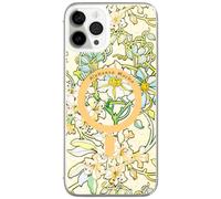 Berkin Arts Compatible with iPhone 12 Pro Max Case Clear Transparent Cover [Compatible with Magsafe], Art Nouveau Floral Flower(Clematis by Alphonse Mucha)