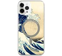Berkin Arts Compatible with iPhone 12 Pro Max Case Clear Transparent Cover [Compatible with Magsafe], Japanese Style Ukiyo-e(The Great Wave by Katsushika Hokusai)
