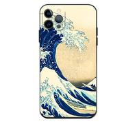 Berkin Arts Compatible with iPhone 12 Pro Max Case Silicone Cover with Screen Protector Japanese Style Ukiyo-e (The Great Wave by Katsushika Hokusai)