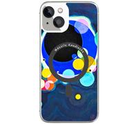 Berkin Arts Compatible with iPhone 13 Case/iPhone 14 Case Clear Transparent Cover [Compatible with Magsafe], Color Field Colorful Moongate(Several Circles by Wassily Kandinsky)