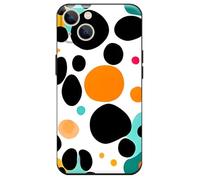 Berkin Arts Compatible with iPhone 14 Case Flexible Silicone Cover Colorful Cow Prints Abstract Lively Graffiti Pixel Art Adorable Multicolor
