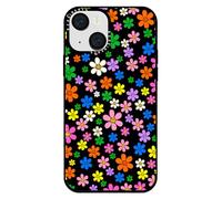 Berkin Arts Compatible with iPhone 14 Plus/15 Plus Acrylic Case with Floral Pattern Vivid Elegant Durable Stylish Retro Design For Women Smile