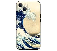 Berkin Arts Compatible with iPhone 14 Plus Cute Art Silicone Case Famous Painting Design Classic Japanese Cover Screen Protector (Under The Wave Off Kanagawa Great by Katsushika Hokusai)