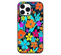 Berkin Arts Compatible with iPhone 14 Pro Max Acrylic Case with Floral Pattern Vivid Elegant Durable Stylish Retro Design For Women Colorful