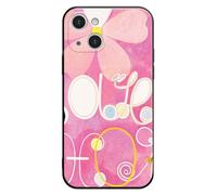 Berkin Arts Compatible with iPhone 15 Plus Case Silicone Cover with Screen Protector Early Abstract Art Blooming Whimsy（The Ten Largest Paintings by Hilma af Klint）