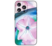 Berkin Arts Compatible with iPhone 15 Pro Case Silicone Cover with Screen Protector Modernism Flower Abstraction（Petunia No. 2 by Georgia O’Keeffe）