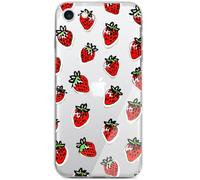 Berkin Arts Compatible with iPhone 7/8/iPhone SE (2020)/ SE (2022) Case Light Strawberry Clear Cover Balance Simplicity Vivid Fresh Simple Light Strawberry Fields Forever Aestheticism