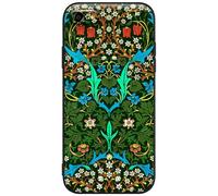 Berkin Arts Compatible With iPhone SE (2020/2022)/7/8 Case, Silicone Cover With Screen Protector - Art Nouveau Pattern (Blackthorn by William Morris)