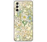 Berkin Arts Compatible with Samsung Galaxy S21 FE 5G Case Art Silicone Case Art Nouveau Floral Flower (Clematis by Alphonse Mucha)